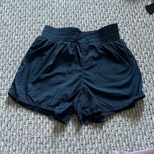 Black two layer shorts